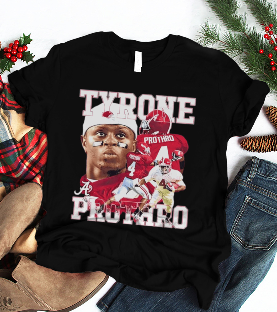 Football Alumni Alabama Crimson Tide Tyrone Prothro Player Collage Athletics T-Shirt
