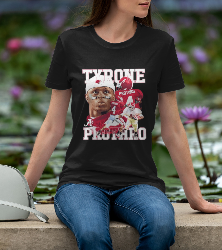Football Alumni Alabama Crimson Tide Tyrone Prothro Player Collage Athletics T-Shirt