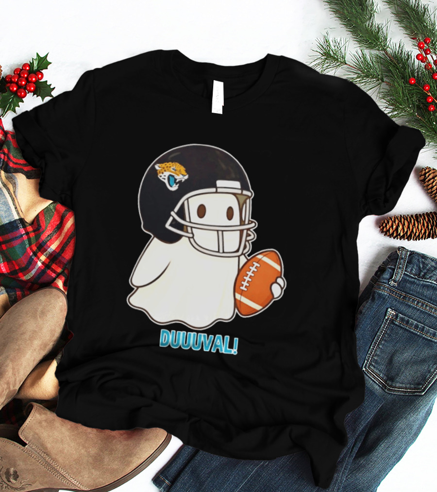 Jacksonville Jaguars Ghost Football Duuuval Halloween 2026 T-Shirt