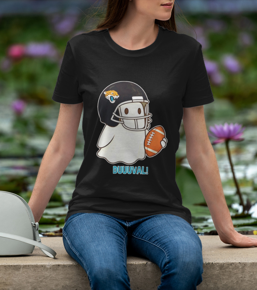 Jacksonville Jaguars Ghost Football Duuuval Halloween 2026 T-Shirt