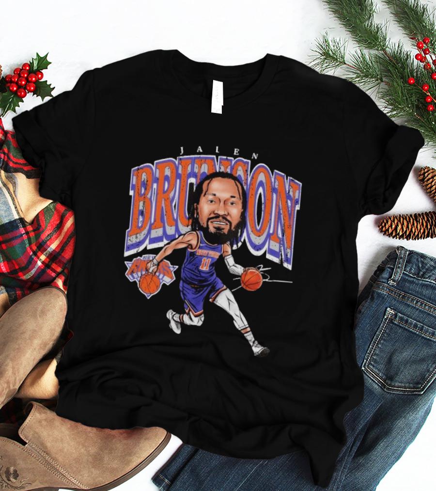 Jalen Brunson 11 New York Knicks Basketball Cartoon T-Shirt