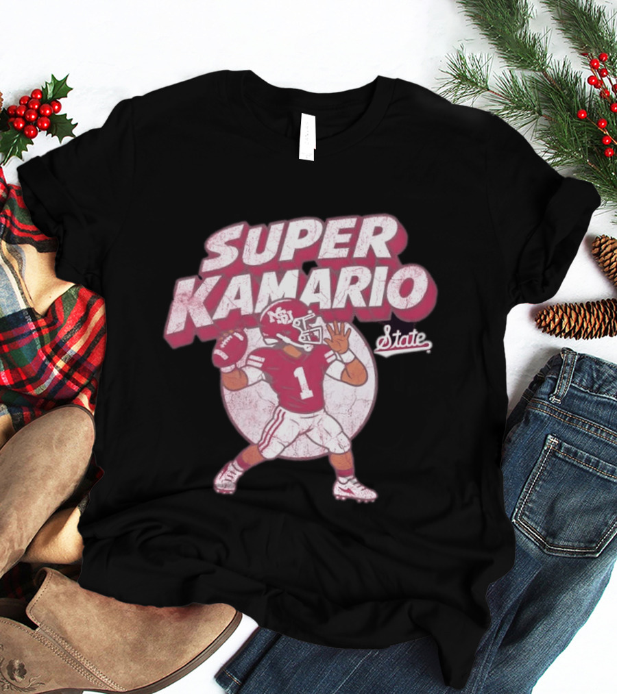 Super KaMario State No 1 Mississippi Bulldogs Football T-Shirt