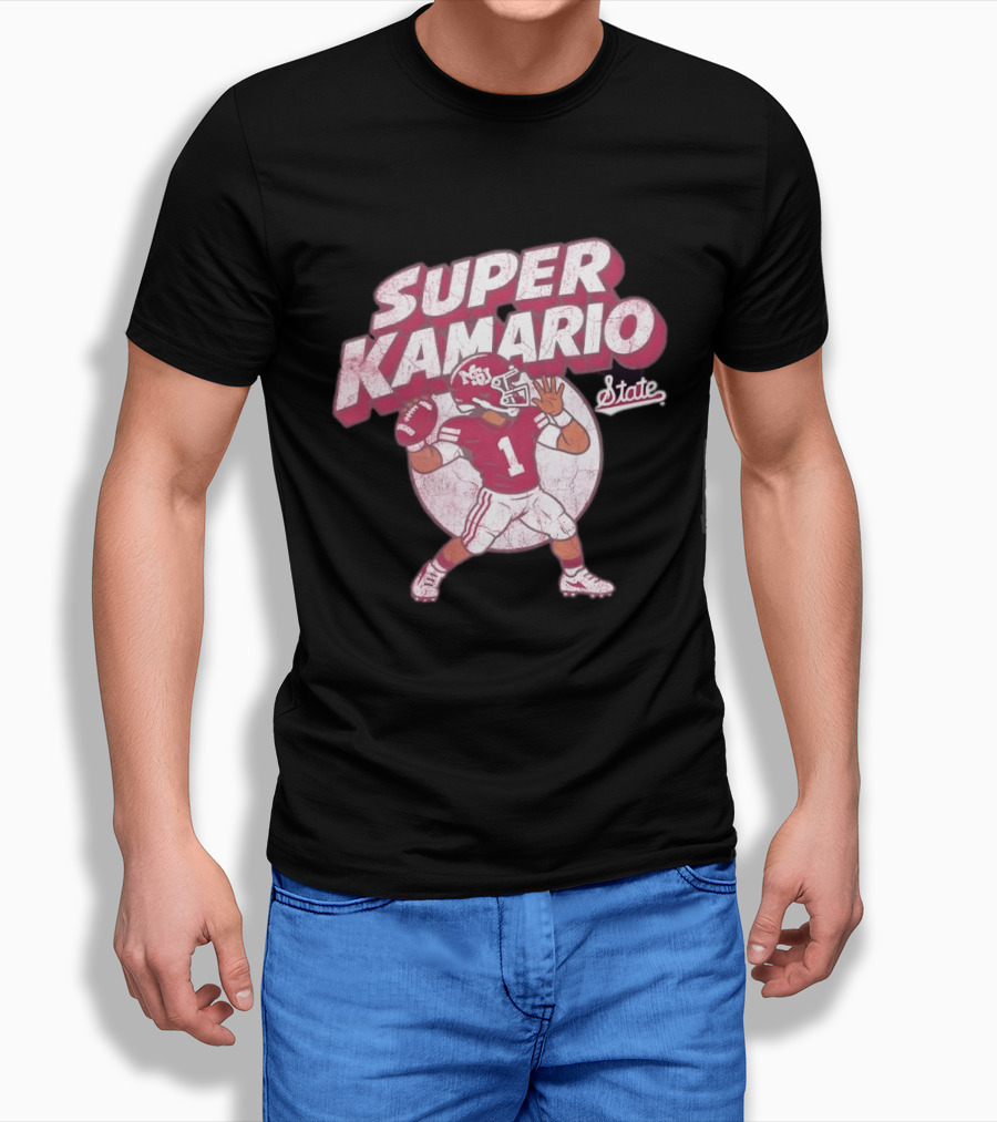 Super KaMario State No 1 Mississippi Bulldogs Football T-Shirt