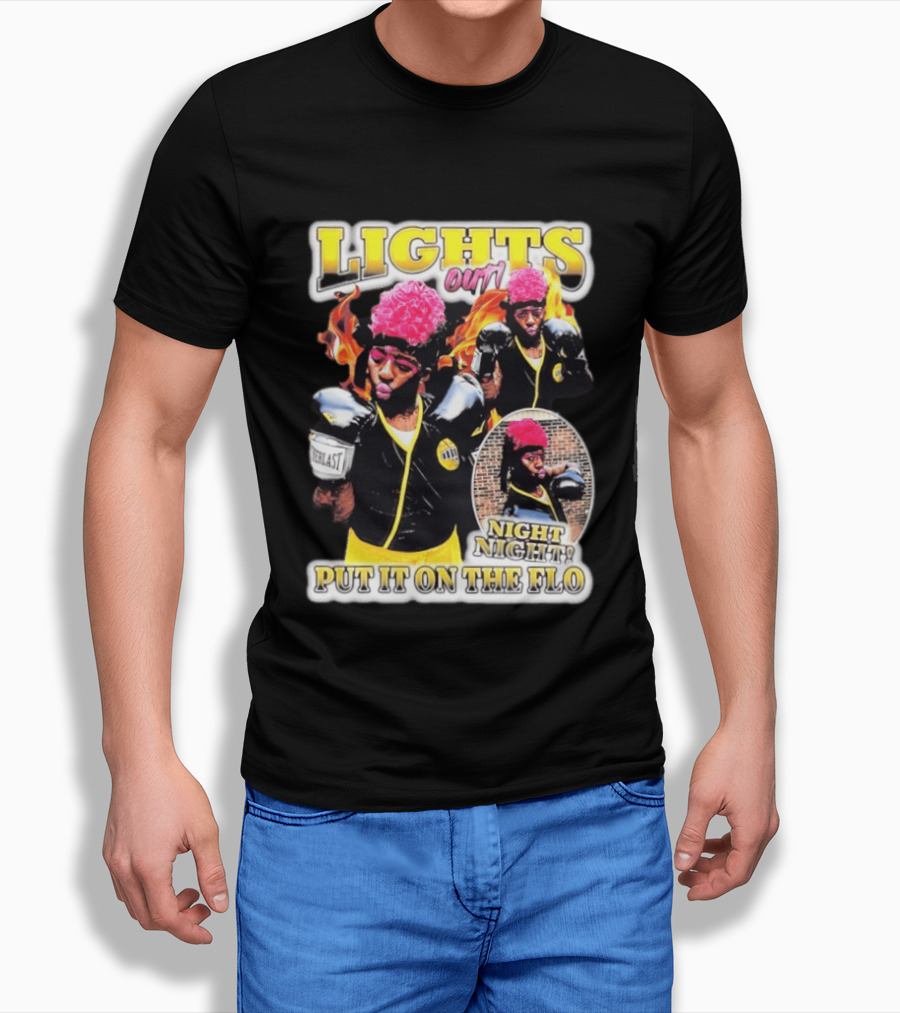 Laquanda Lights Out Night Night Put It On The Flo Boxing Gloves T-Shirt