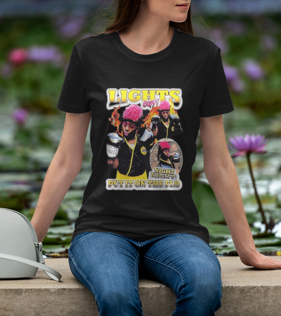 Laquanda Lights Out Night Night Put It On The Flo Boxing Gloves T-Shirt