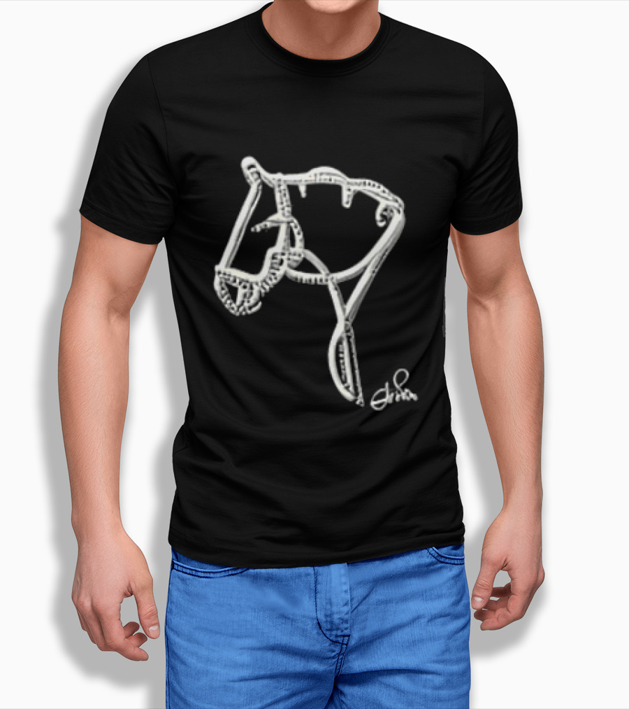 Lover Saraatit Done A Gathinb Apn Smapl Lack Horse Sketch T-Shirt