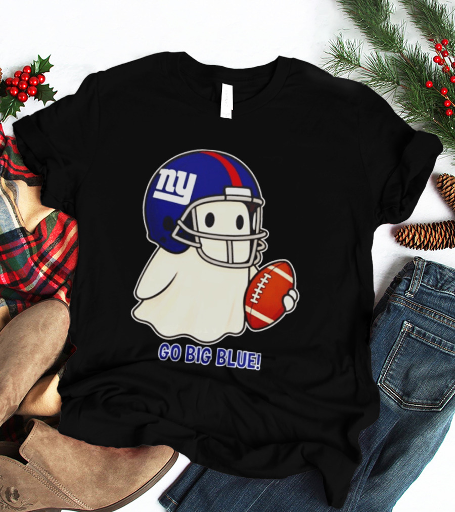 New York Giants Ghost Go Big Blue Halloween 2026 Football T-Shirt