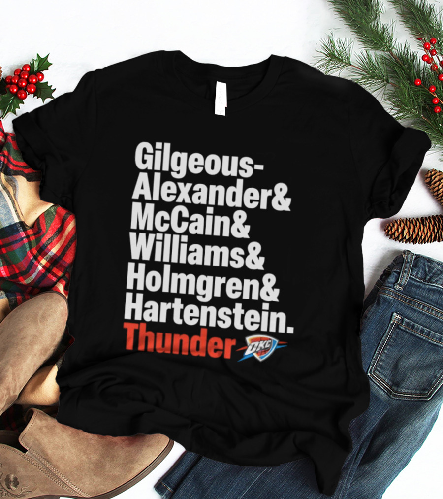 Oklahoma City Thunder 2026 Gilgeous Alexander McCain Williams Holmgren Hartenstein T-Shirt