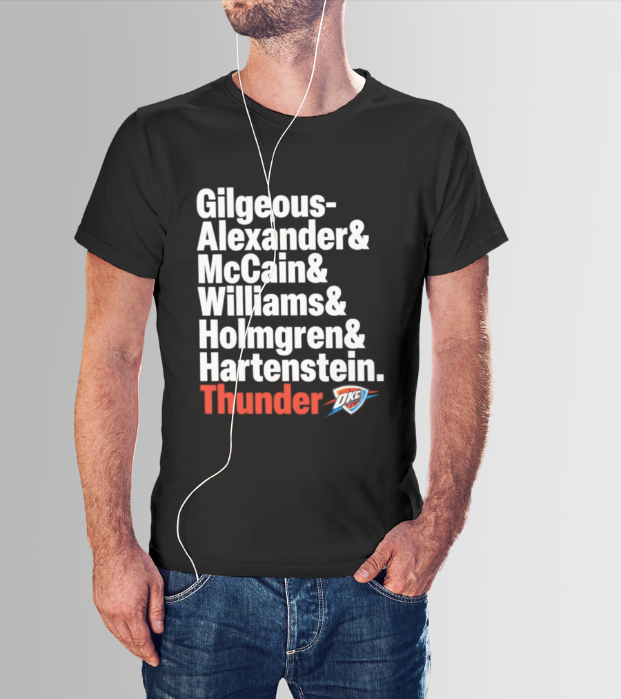 Oklahoma City Thunder 2026 Gilgeous Alexander McCain Williams Holmgren Hartenstein T-Shirt