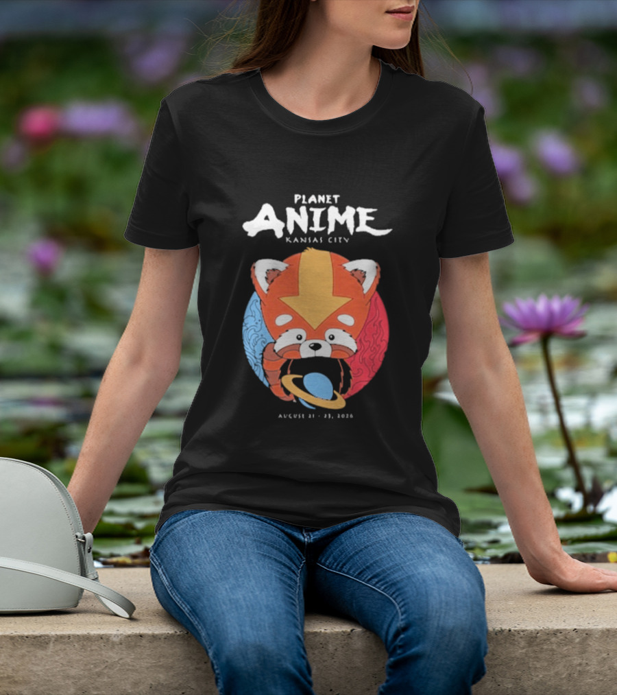 Planet Anime Kansas City August 21 2026 Panda Red Avatar Blue Circle T-Shirt