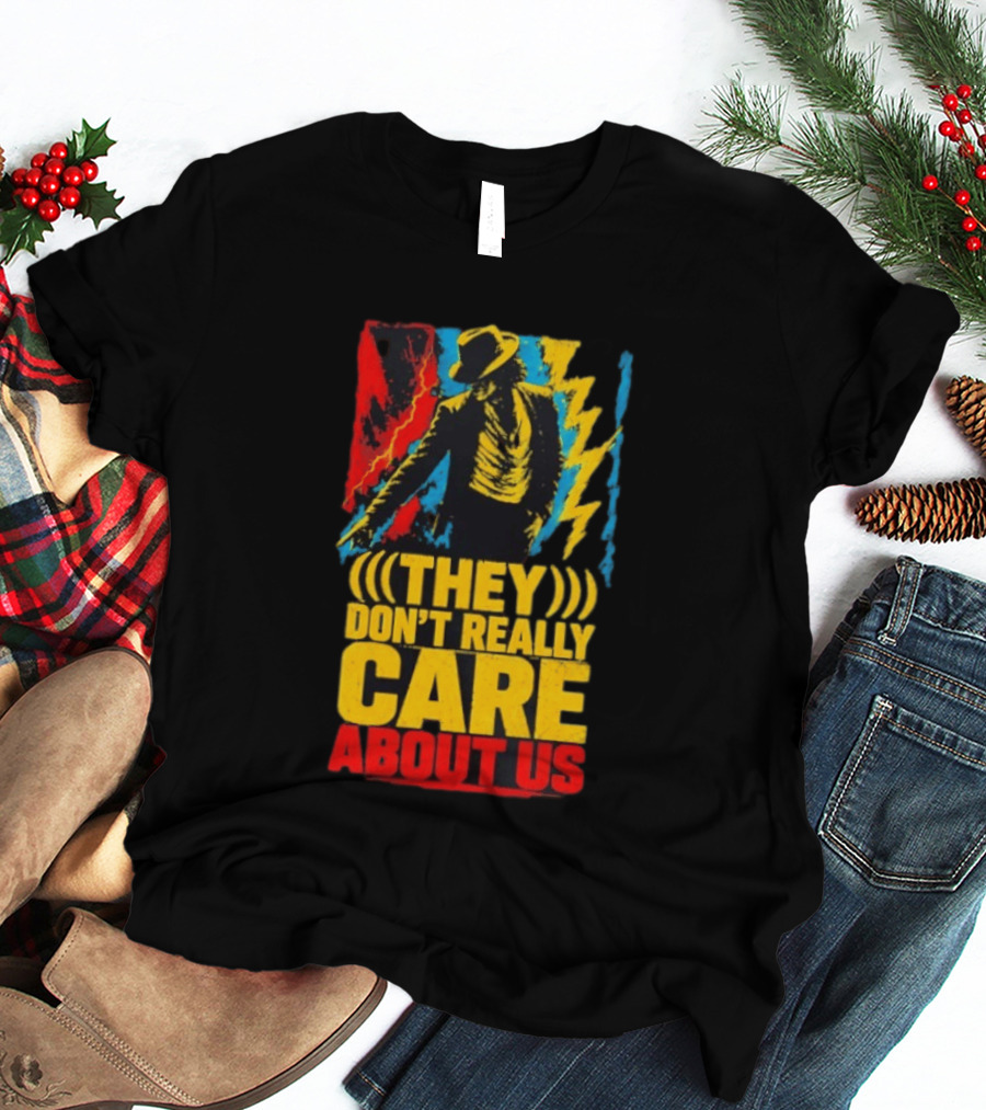 They Don't Really Care About Us Michael Jackson Iconic Pose Lightning T-Shirt