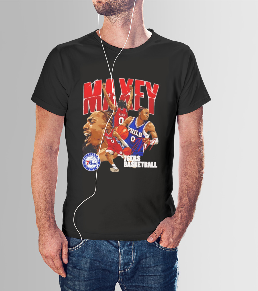 Tyrese Maxey Philadelphia 76ers Collage T-Shirt