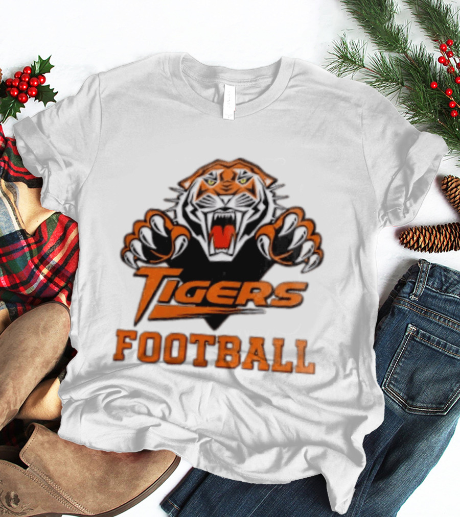 Tigers Football Sports Team Fierce Mascot Claw T-Shirt