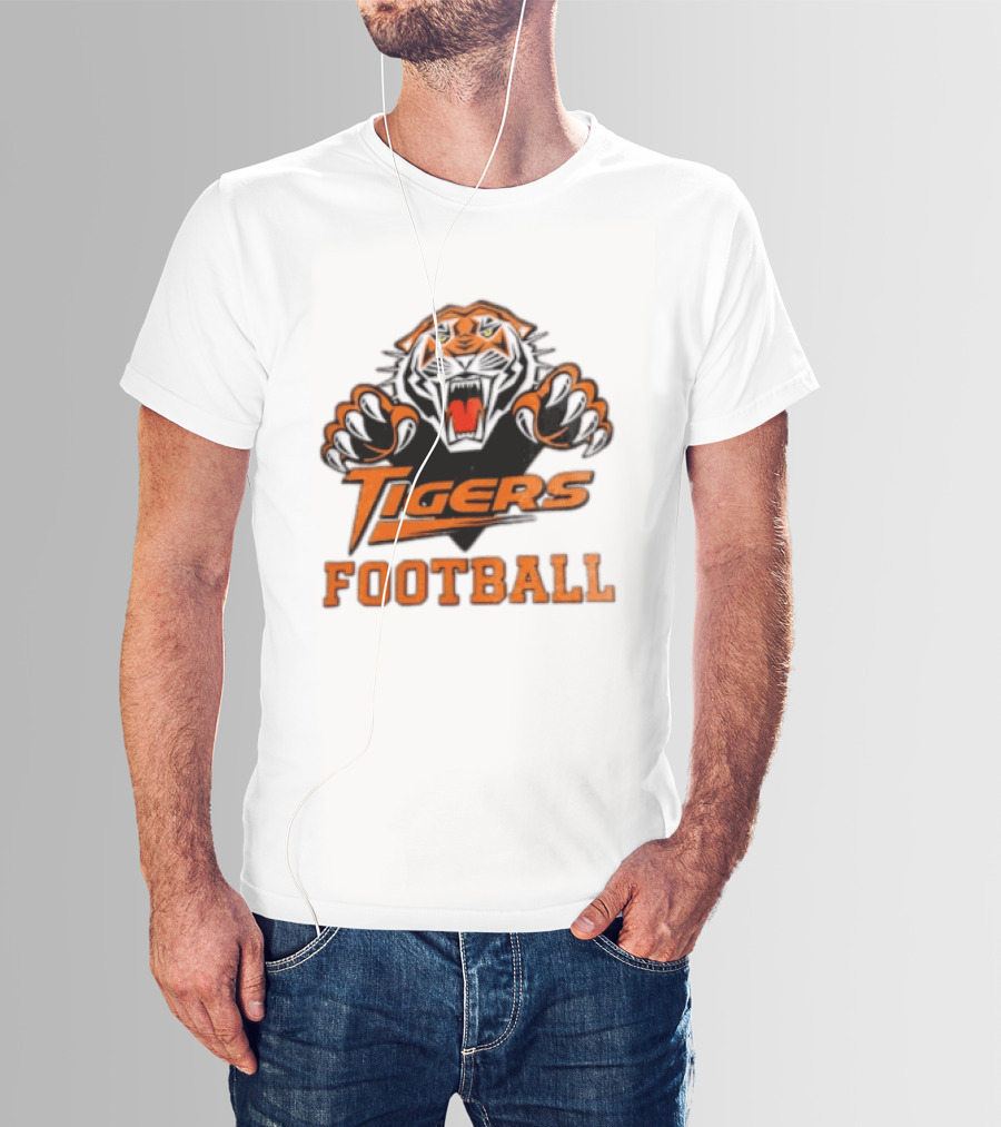 Tigers Football Sports Team Fierce Mascot Claw T-Shirt