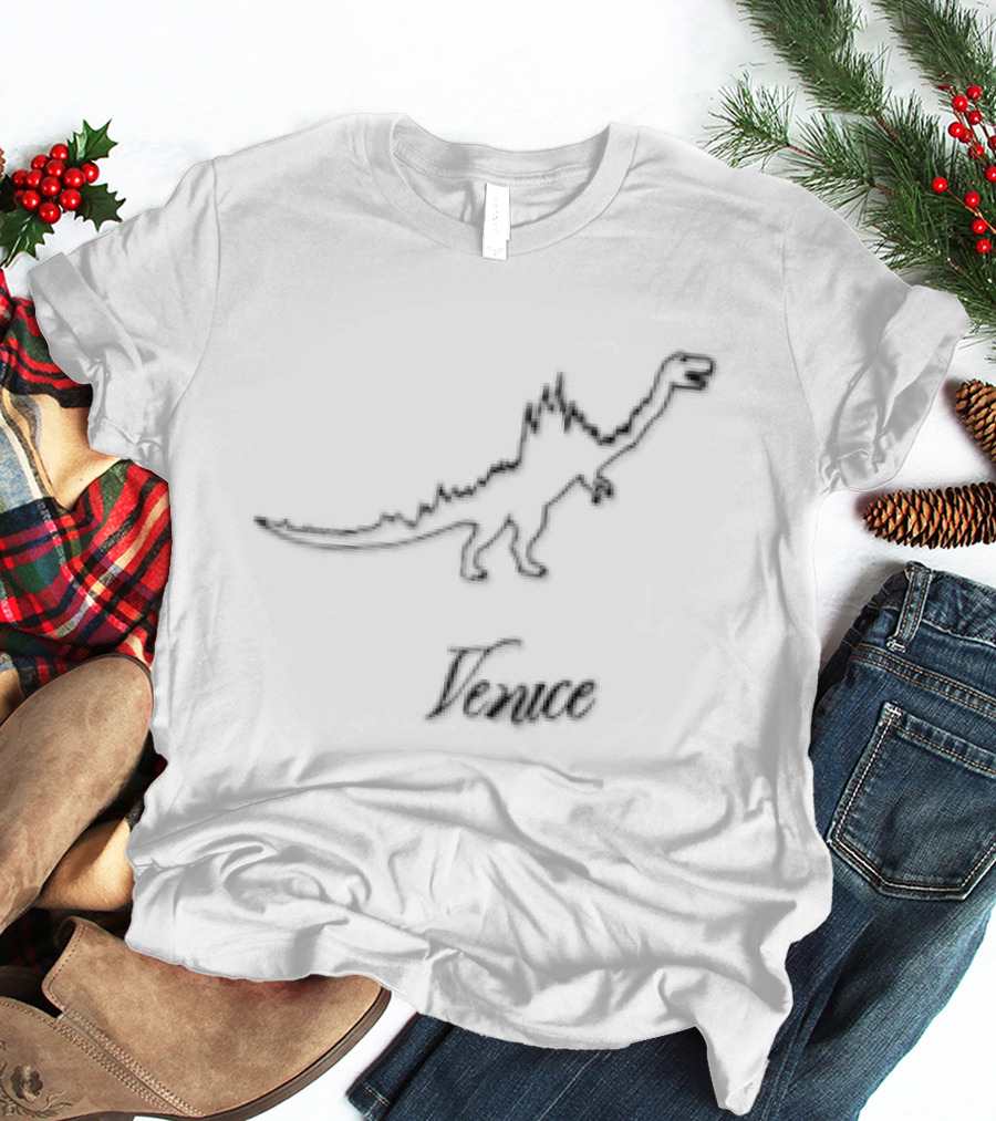 Venice Green Dinosaur Sketch T-Shirt