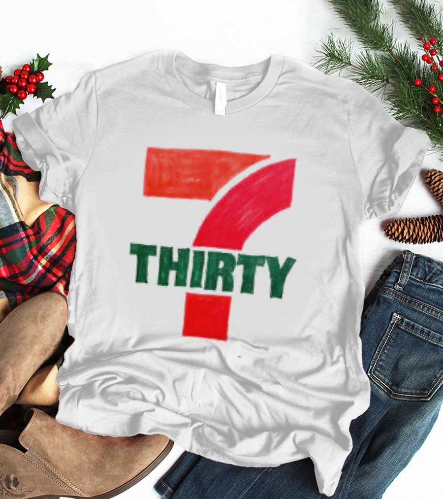 Asspizza Store 7 Thirty Hand Drawn Red Green Number T-Shirt