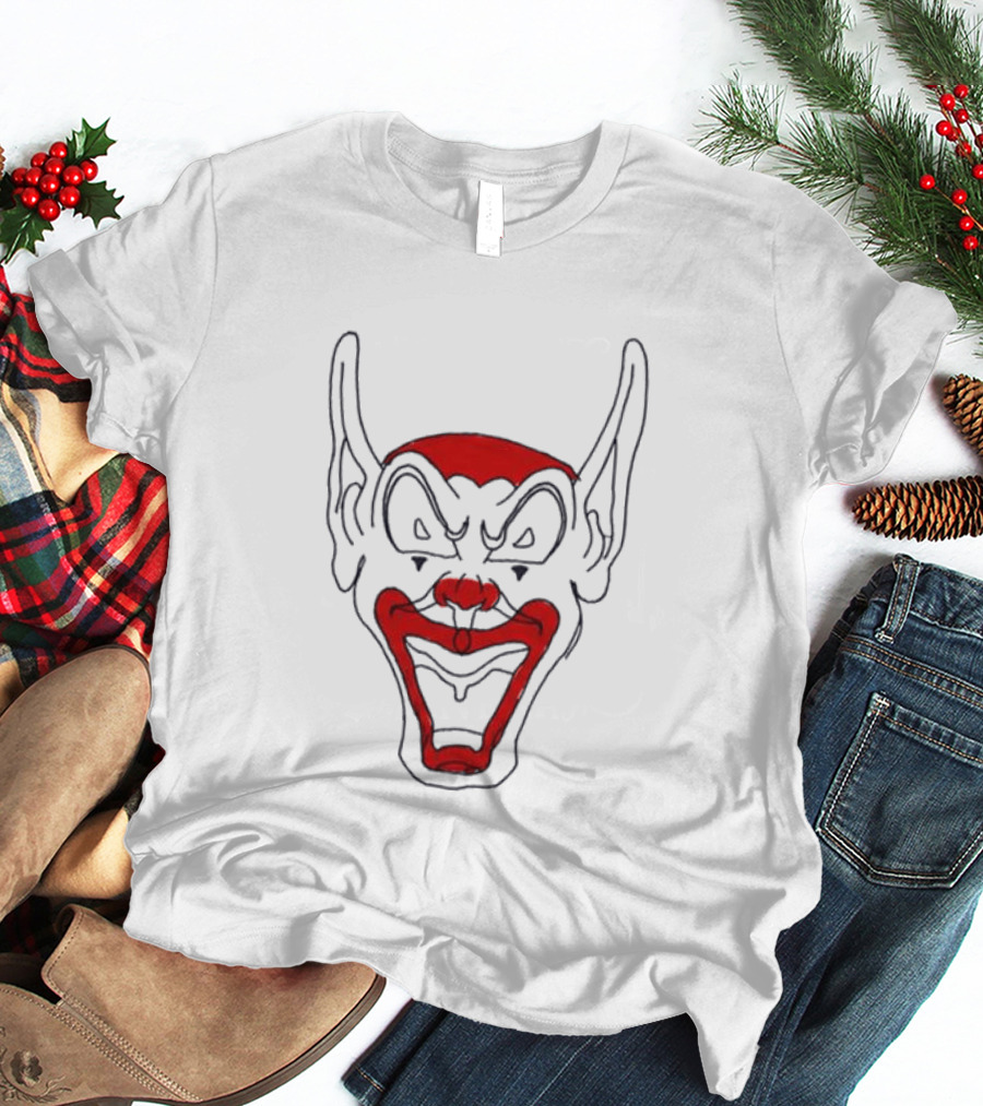 Asspizza Goblin Clown Earred Mask Red Black T-Shirt