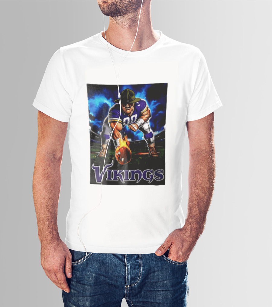 Vikings Ivan Pace Jr Muscular Football Player 00 Powerful Athletic Figure T-Shirt