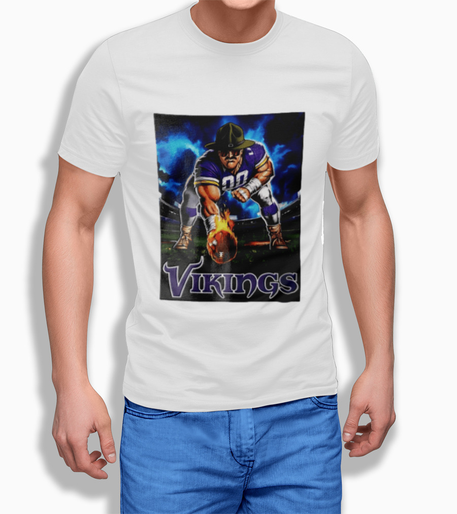 Vikings Ivan Pace Jr Muscular Football Player 00 Powerful Athletic Figure T-Shirt