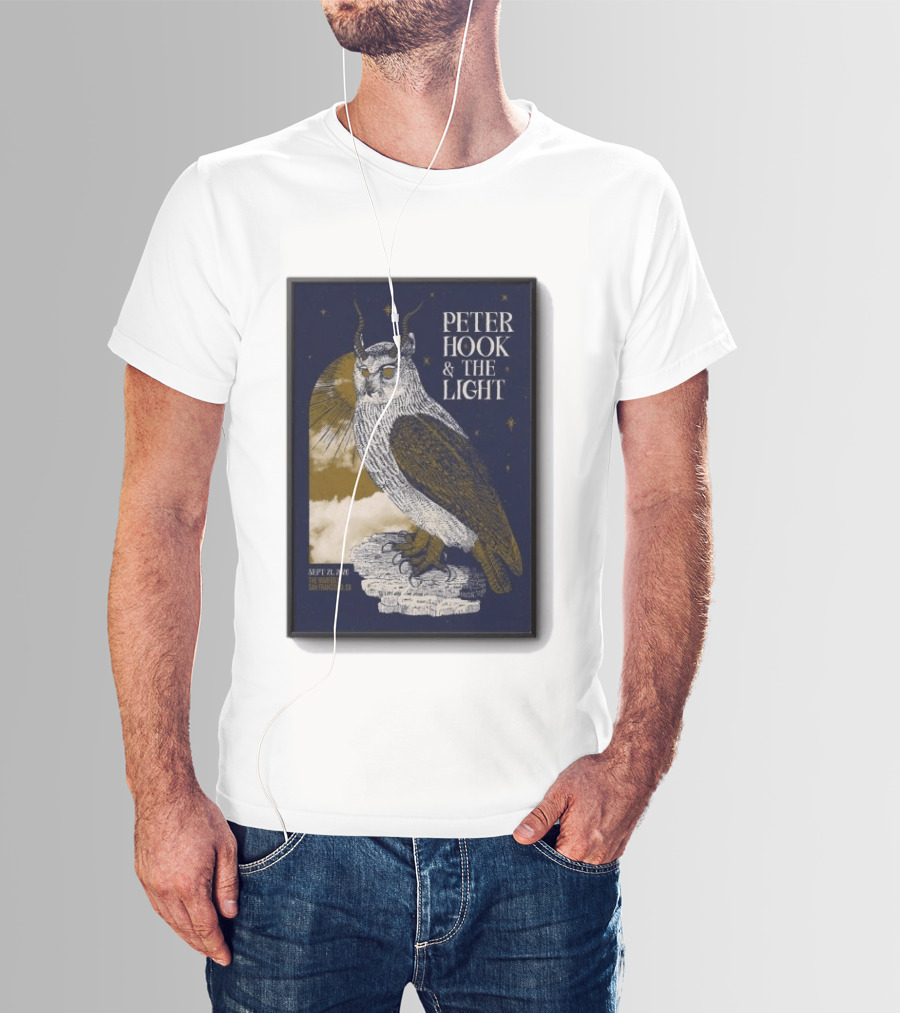 Peter Hook & The Light Sept 21 2026 San Francisco CA Owl T-Shirt