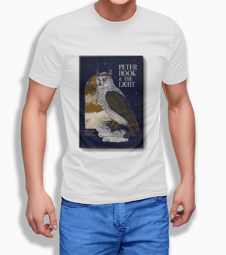 Peter Hook & The Light Sept 21 2026 San Francisco CA Owl T-Shirt