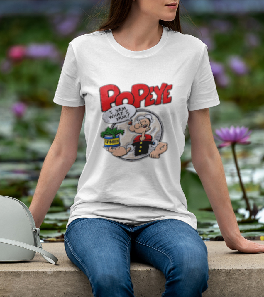 Popeye I Yam What I Yam Spinach Classic Cartoon T-Shirt