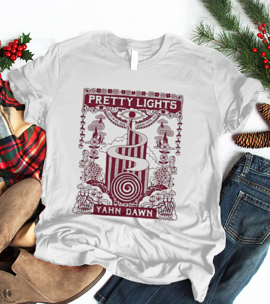 Pretty Lights Music Yahn Dawn Spiral Sun Event T-Shirt