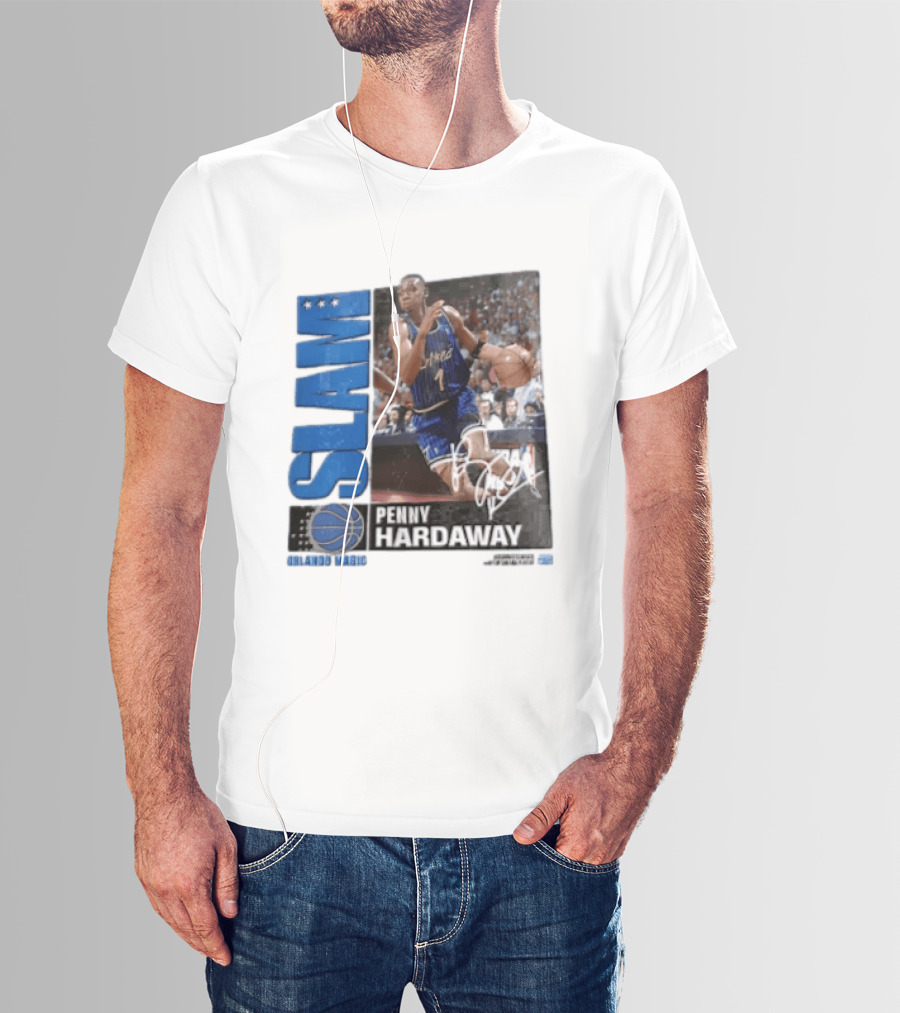 SLAM Top 500 Penny Hardaway Basketball Orlando Magic Jersey T-Shirt