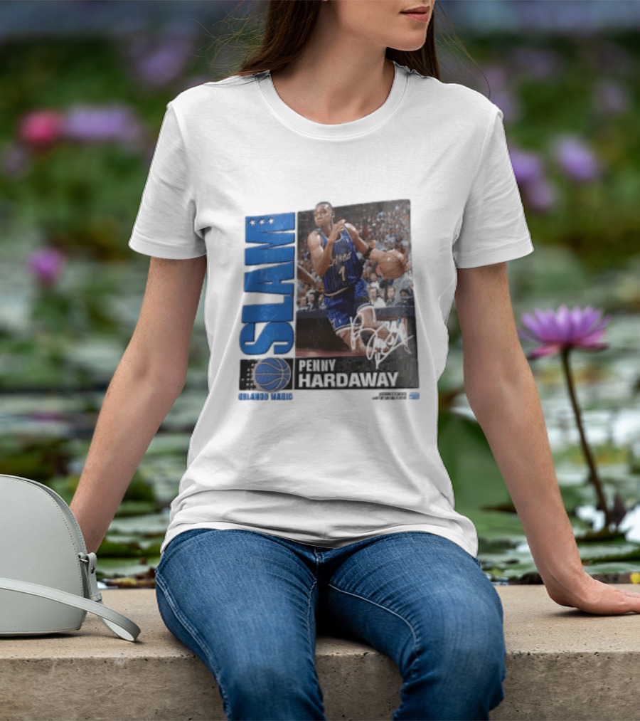 SLAM Top 500 Penny Hardaway Basketball Orlando Magic Jersey T-Shirt