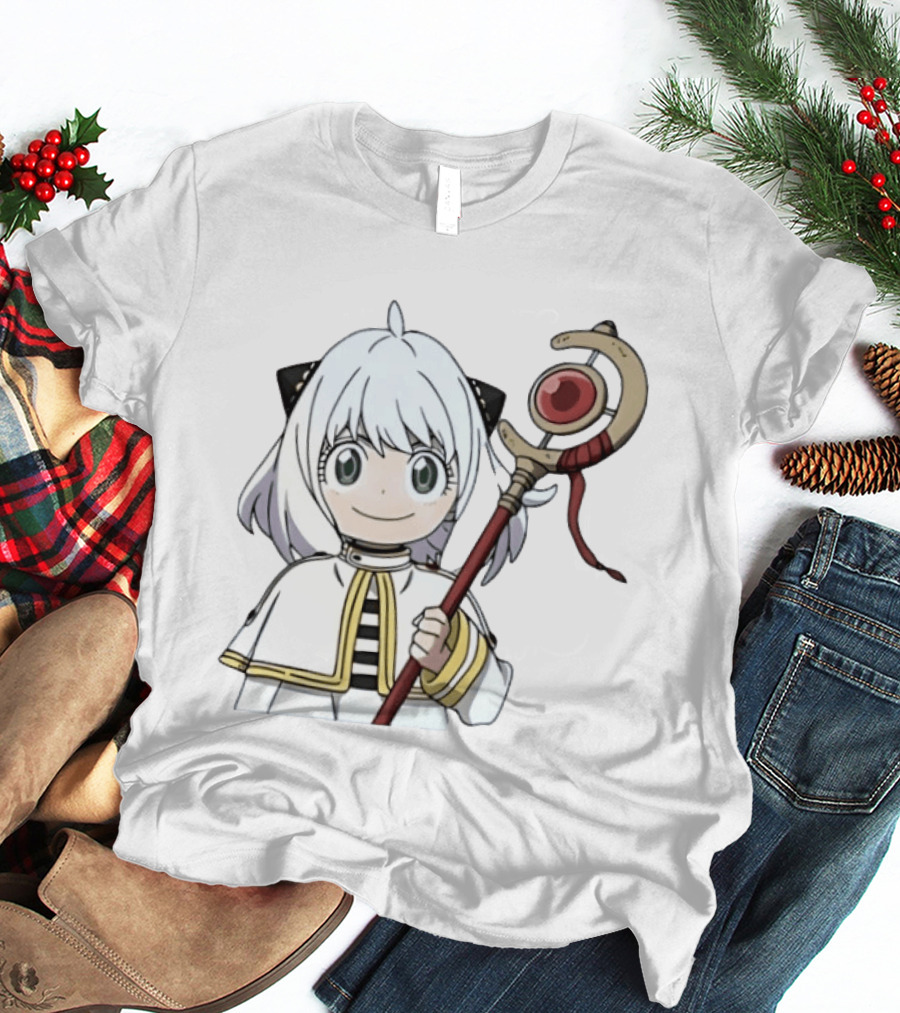 Spy X Family X Frieren Beyond Journey's End Anya Slayer Crossover Anime T-Shirt