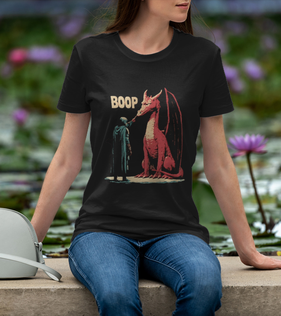 Boop The Dragon Knight Humor Fantasy Adventure T-Shirt