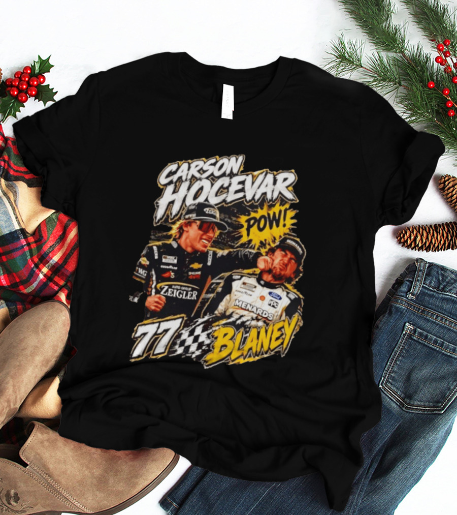 Carson Hocevar Pow Ryan Blaney 77 Menards Racing T-Shirt