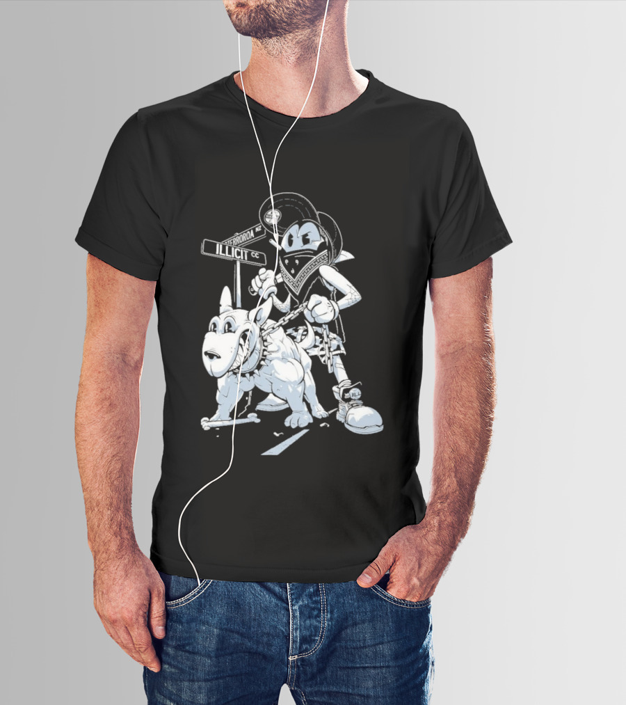 Redrat Illicit Menace Retro Cartoon Adventure T-Shirt