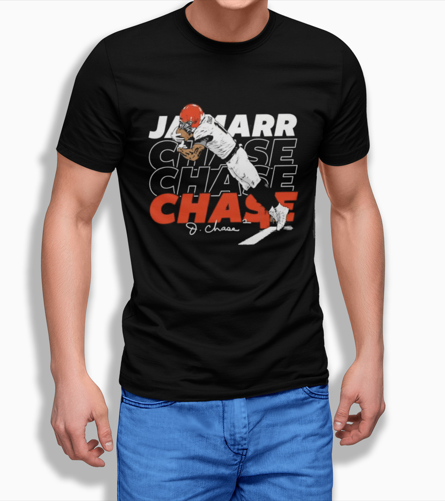 Ja'Marr Chase Cincinnati Bengals Toe Tap Catch Football J. Chase T-Shirt