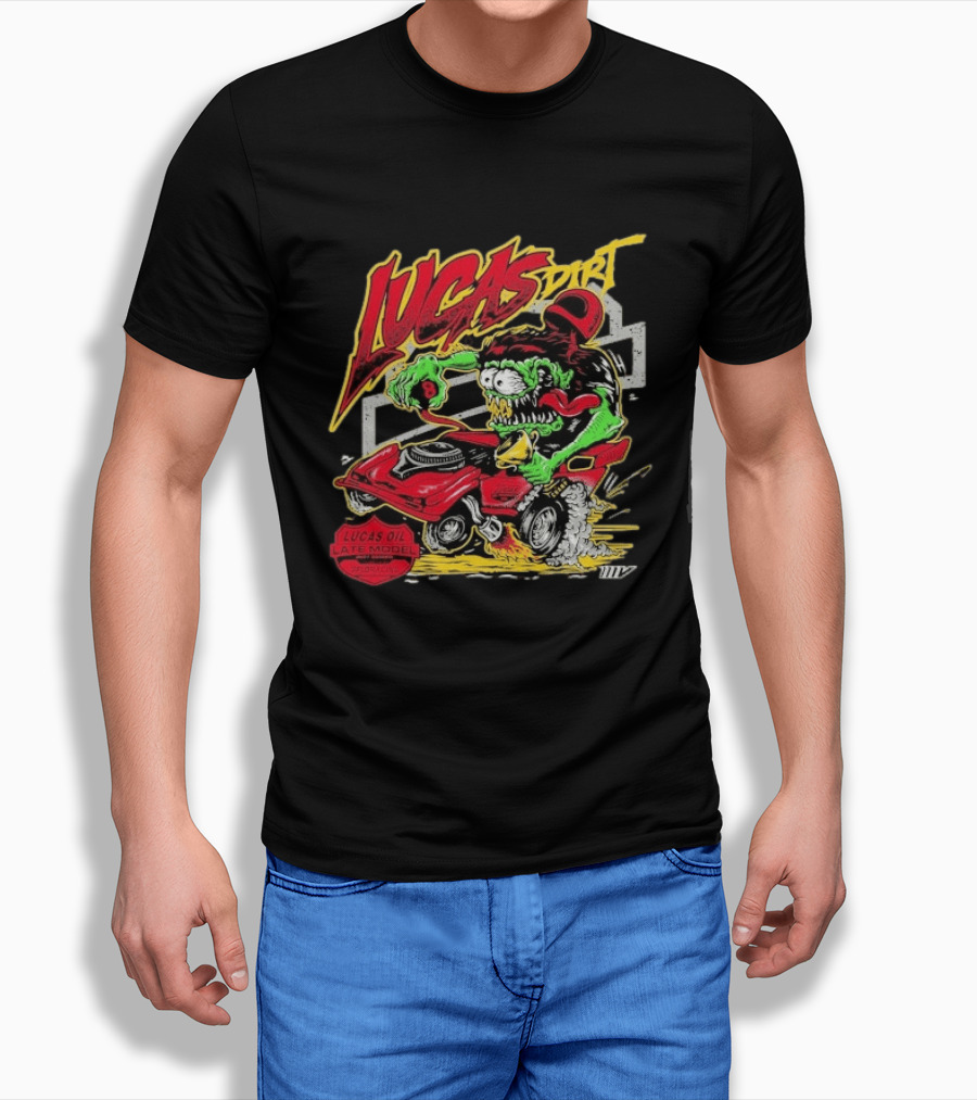 Lucas Dirt Floracing Mad Mark Lucas Oil Late Model T-Shirt