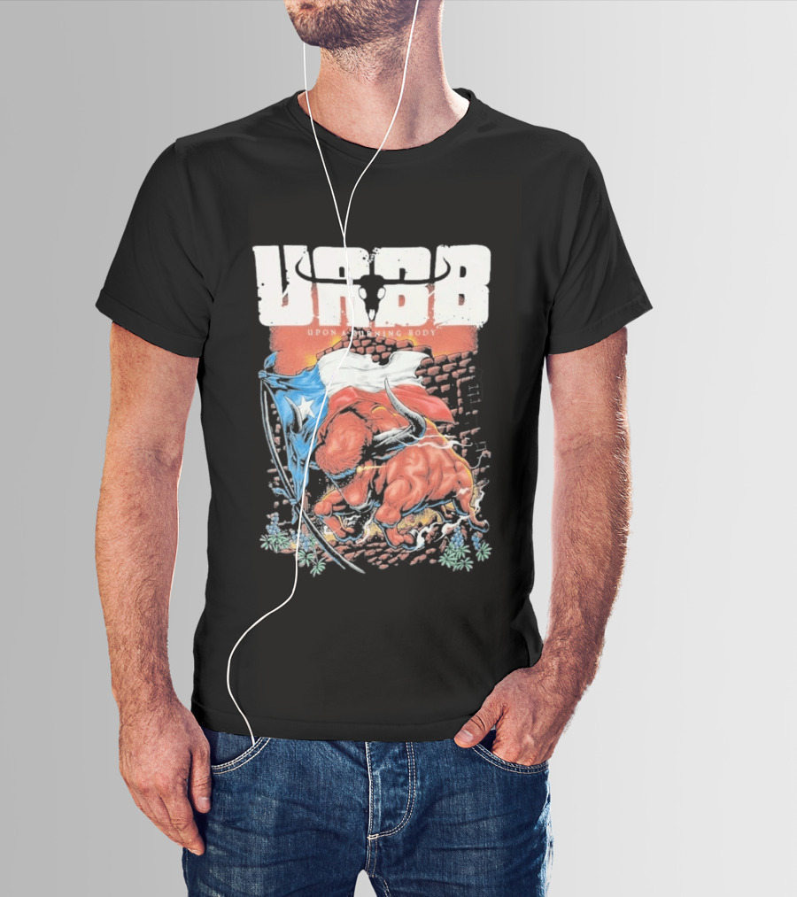 Upon A Burning Body URBB Bull Flag Texas T-Shirt