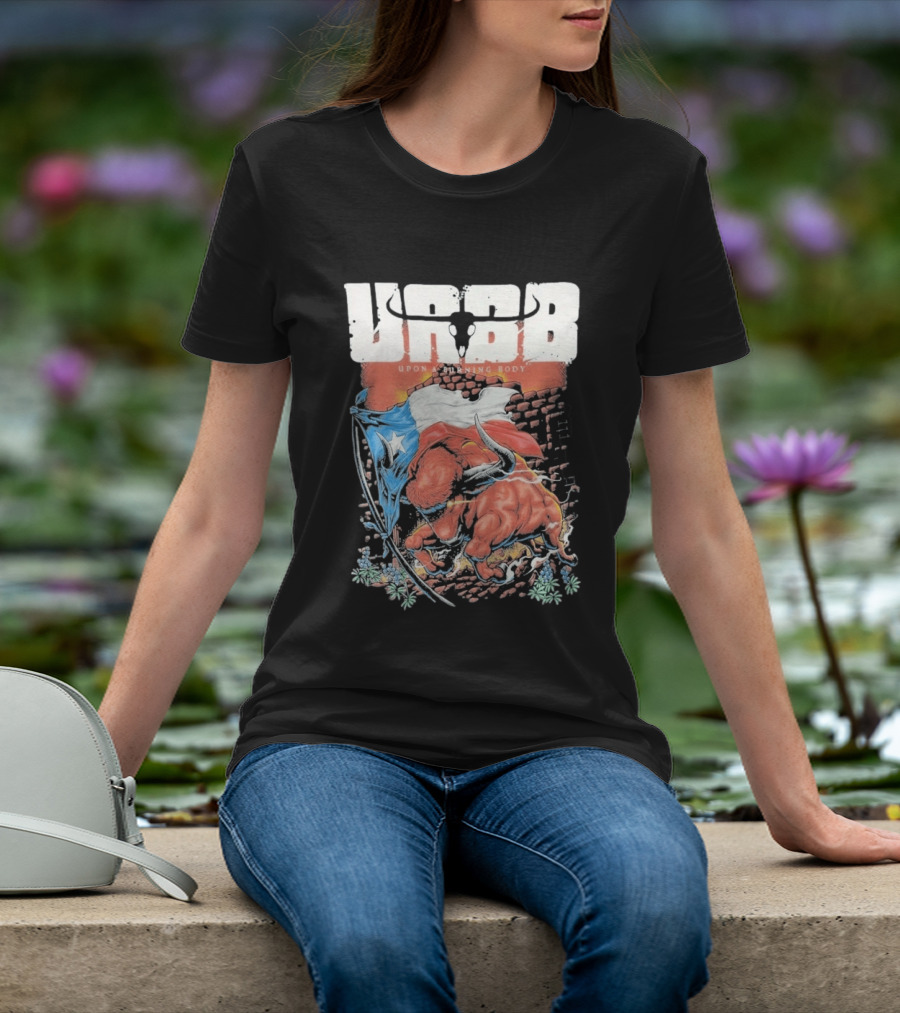Upon A Burning Body URBB Bull Flag Texas T-Shirt