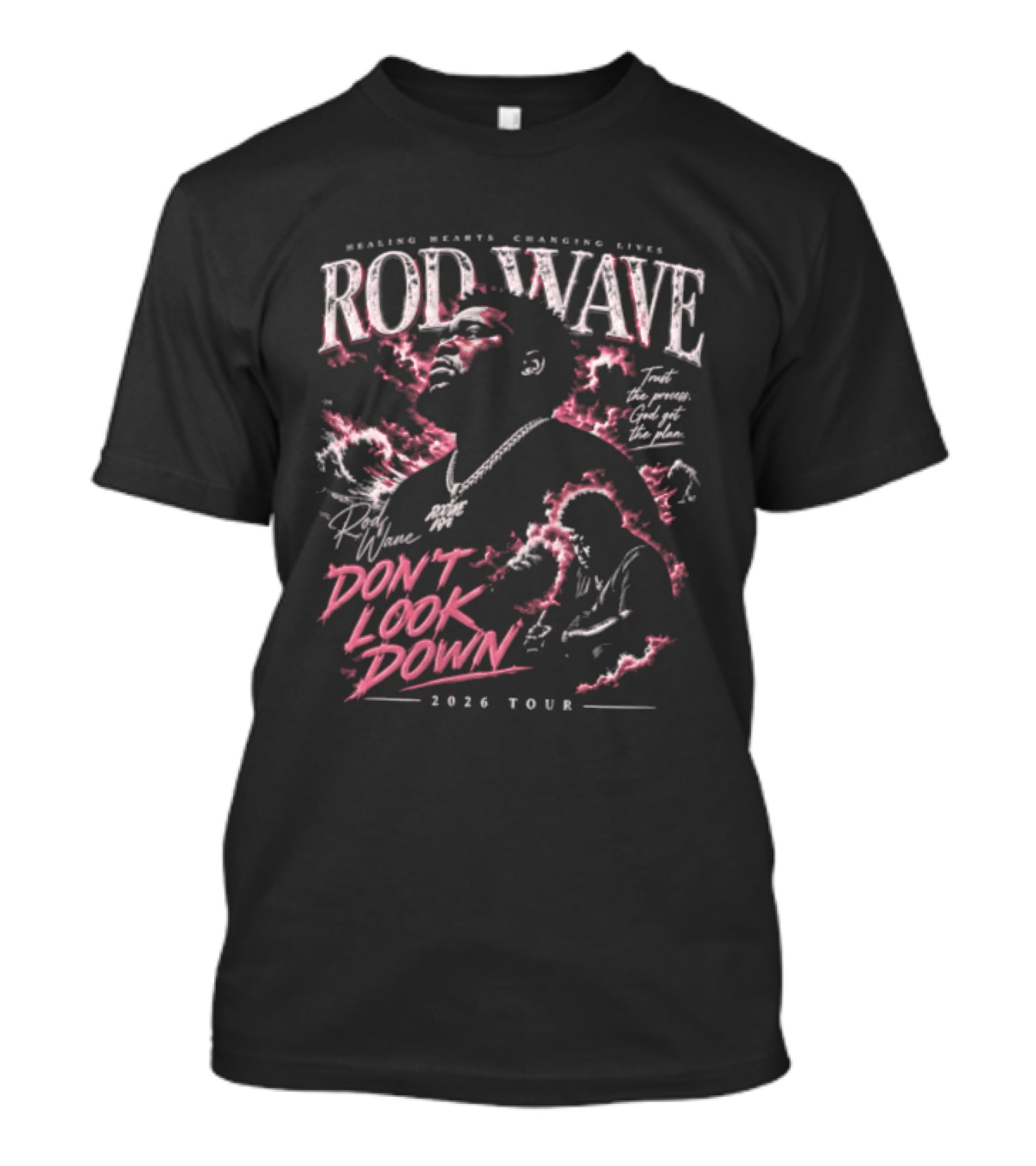 Rod Wave Healing Hearts Changing Lives Don't Look Down 2023 Tour T-Shirt