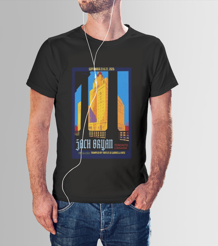 Zach Bryan Toronto Canada Sept 21 22 2026 Trampled By Turtles Gabriella Rose T-Shirt