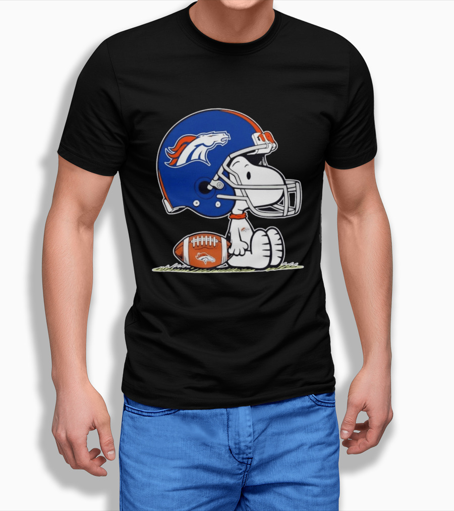 Peanuts Snoopy Denver Broncos Helmet Fan Favorite T-Shirt