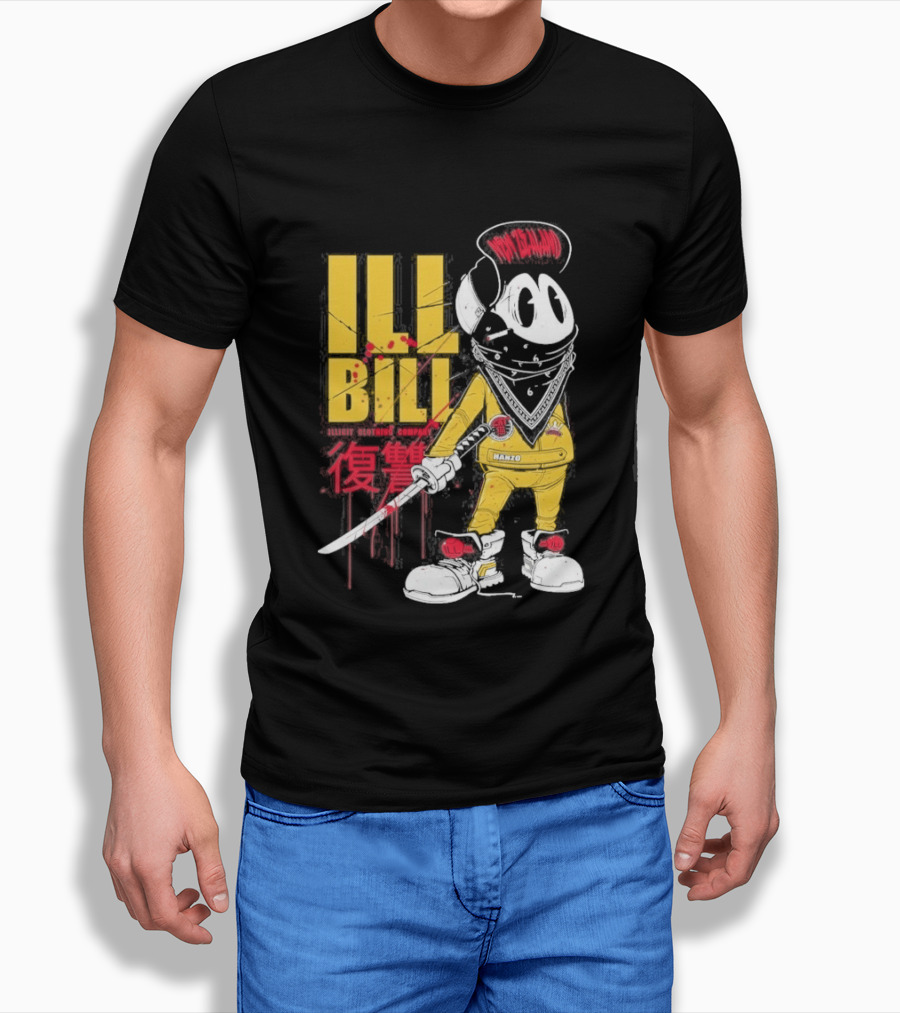 Ill Bill Redrat Illicit Drippy Character With Red And Yellow Details T-Shirt