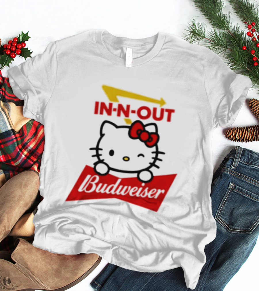 Hello Kitty In N Out Budweiser Combo T-Shirt