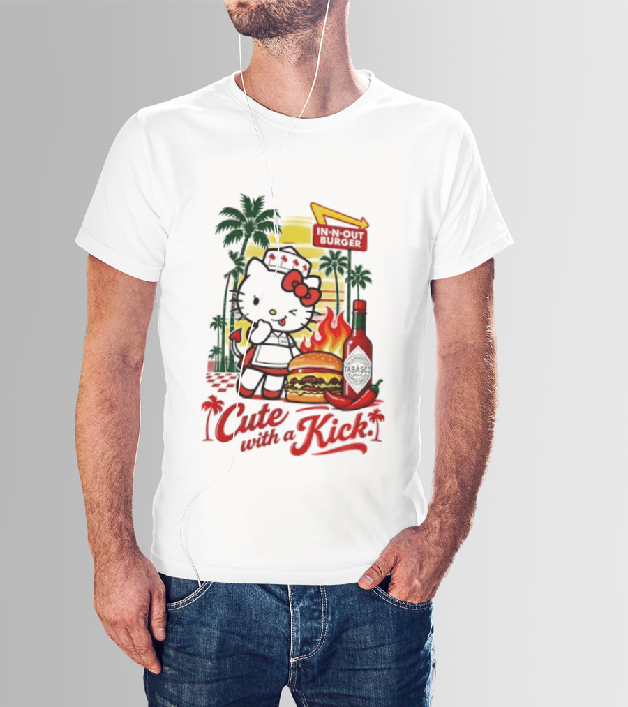 Hello Kitty In N Out Tabasco Cutie With A Kick Burger T-Shirt