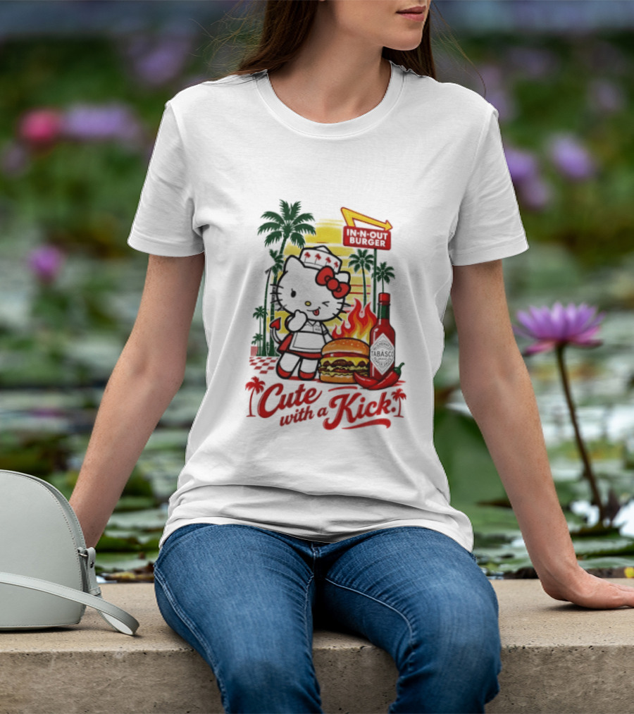 Hello Kitty In N Out Tabasco Cutie With A Kick Burger T-Shirt