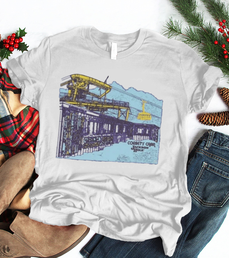 Jackson Hole Corbets Cabin Tram Wyoming Scenic Adventure T-Shirt