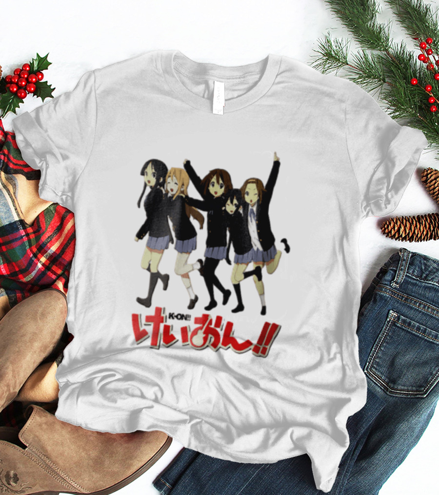 K On Five Anime Girls Jumping Together T-Shirt