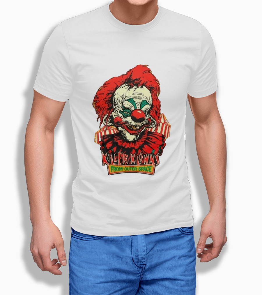 Killer Klowns From Outer Space Creepy Clown Art Red Nose Costume T-Shirt