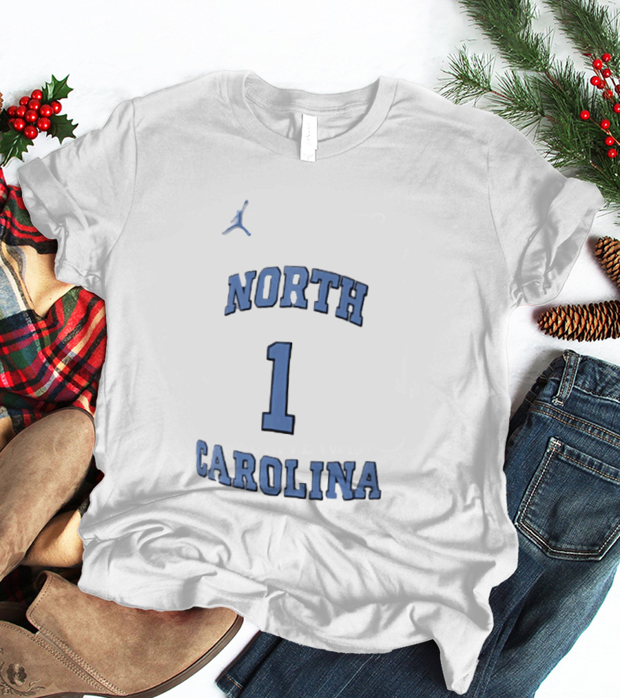 North Carolina Tar Heels Jordan Brand Number 1 Home Replica Basketball T-Shirt