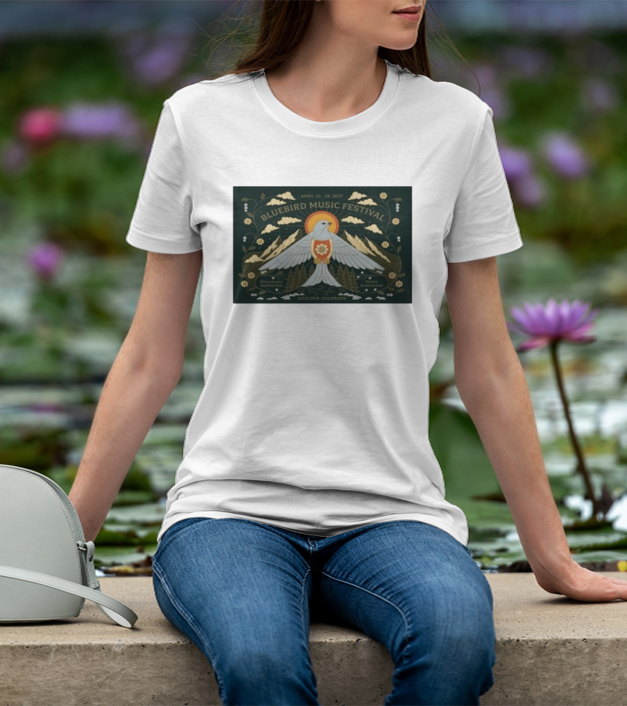 Bluebird Music Festival Boulder Colorado April 22 25 2027 Chautauqua Auditorium Macky Auditorium T-Shirt