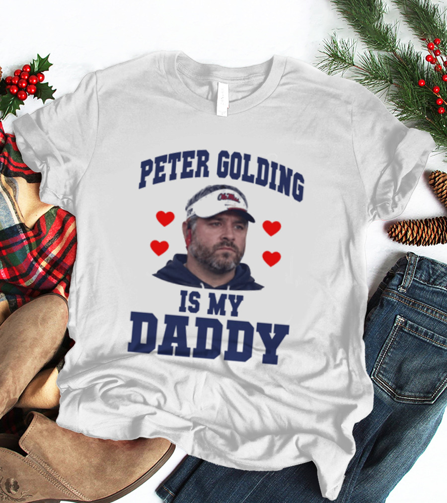 Peter Golding Is My Daddy Red Hearts T-Shirt